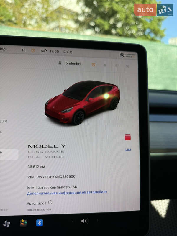 Внедорожник / Кроссовер Tesla Model Y 2022 в Одессе