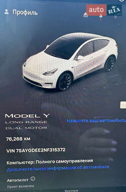 Внедорожник / Кроссовер Tesla Model Y 2021 в 