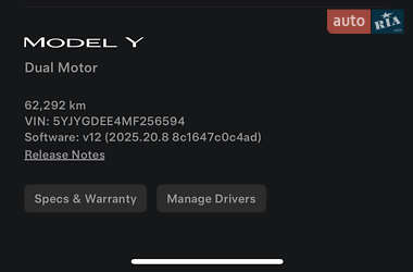 Внедорожник / Кроссовер Tesla Model Y 2021 в 