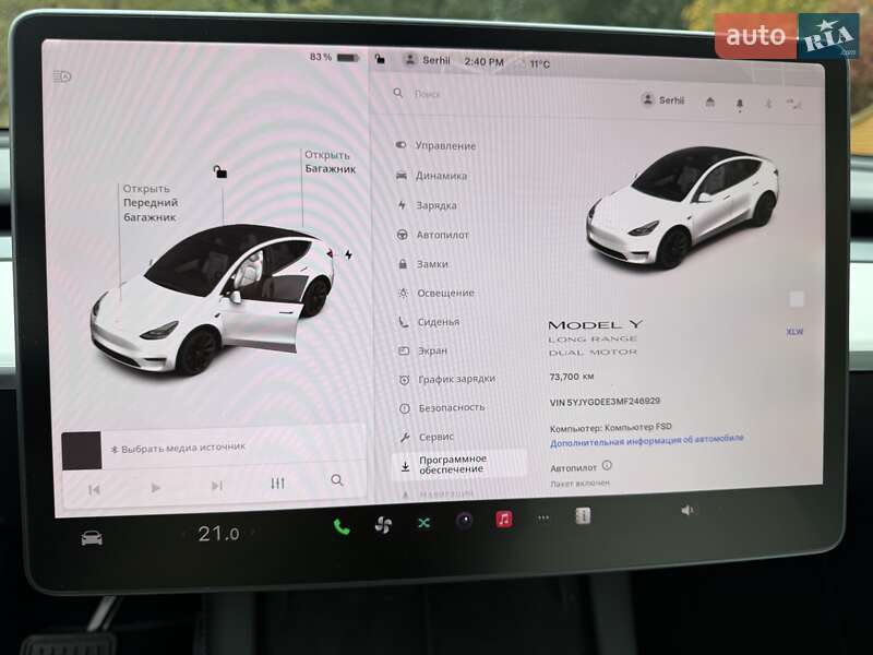 Внедорожник / Кроссовер Tesla Model Y 2021 в Запорожье