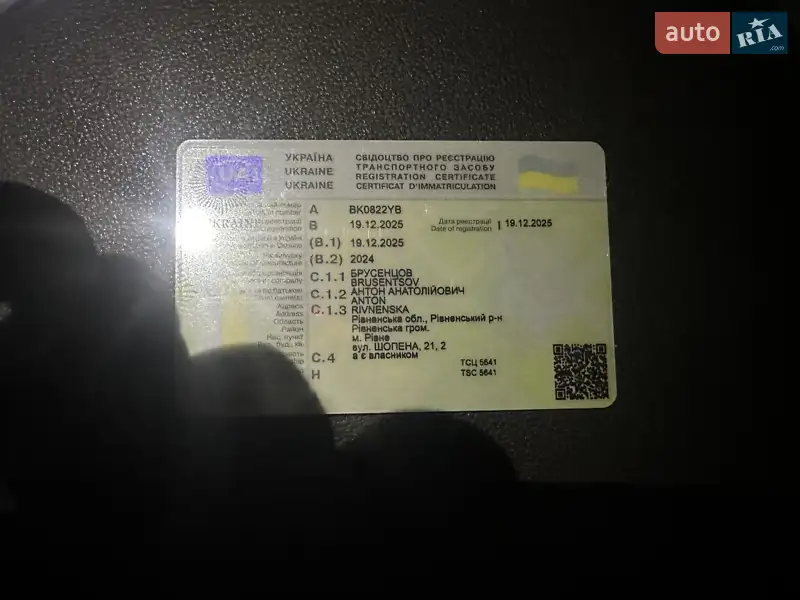 Внедорожник / Кроссовер Tesla Model Y 2024 в Ровно документ