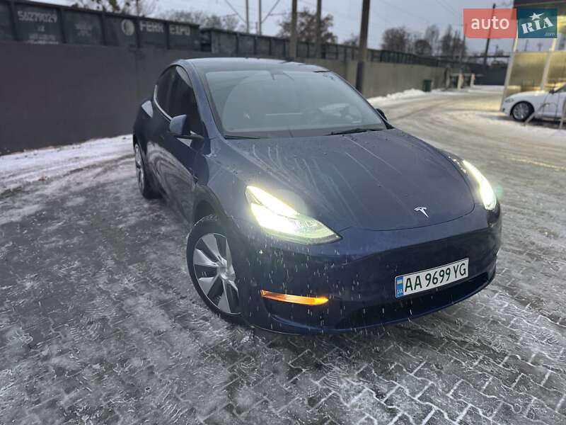2021 Tesla Model Y, VIN 5YJYGDEE7MF204702:plate — фото 1 (autoria)