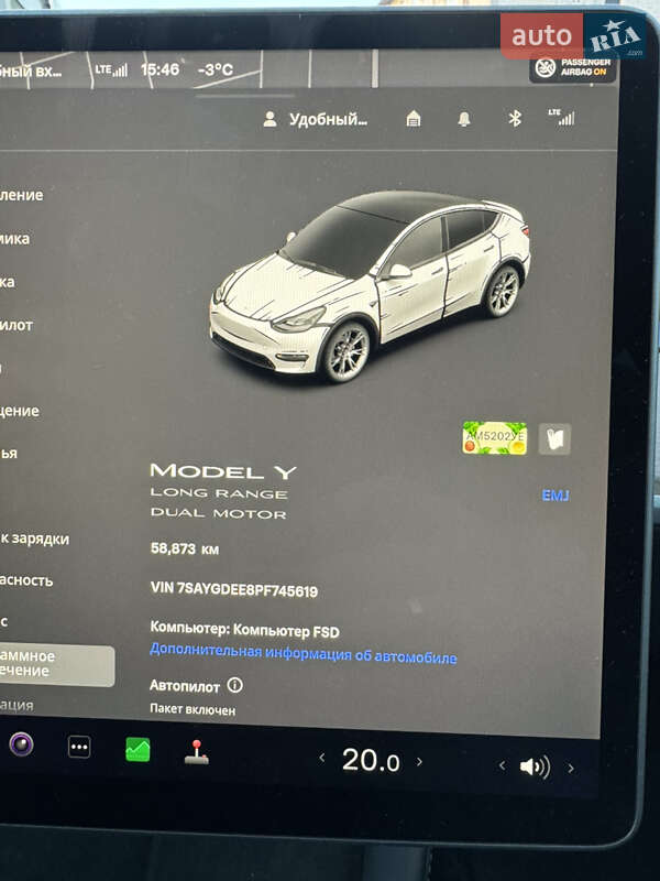 Позашляховик / Кросовер Tesla Model Y 2023 в Києві фото 23 Позашляховик / Кросовер Tesla Model Y 2023 в Києві