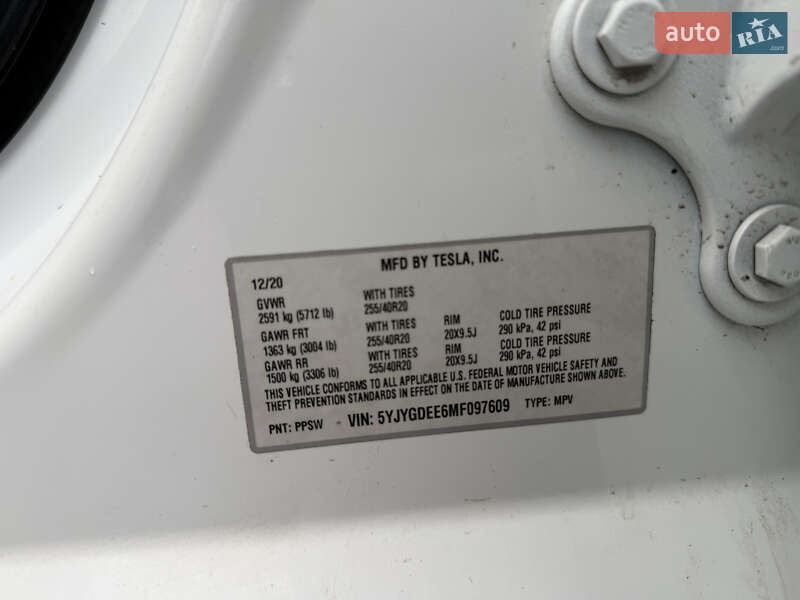 Позашляховик / Кросовер Tesla Model Y 2020 в Луцьку