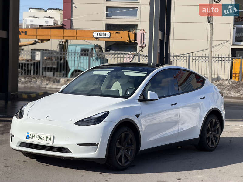 2023 Tesla Model Y, VIN 7SAYGDEE5PF791022:plate — фото 1 (autoria)
