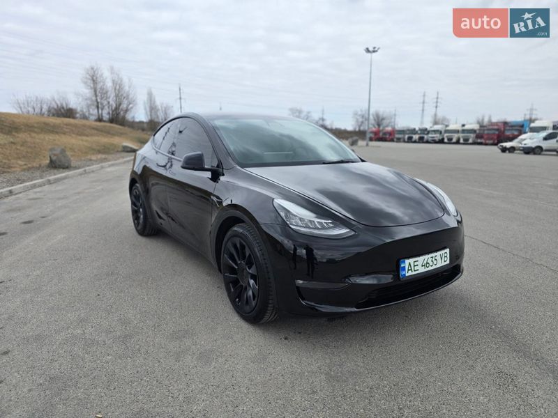2021 Tesla Model Y, VIN 5YJYGDEE8MF143117:plate — фото 1 (autoria)