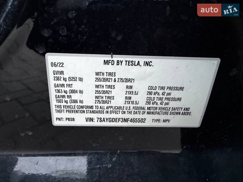 Позашляховик / Кросовер Tesla Model Y 2022 в Луцьку фото 18 Позашляховик / Кросовер Tesla Model Y 2022 в Луцьку