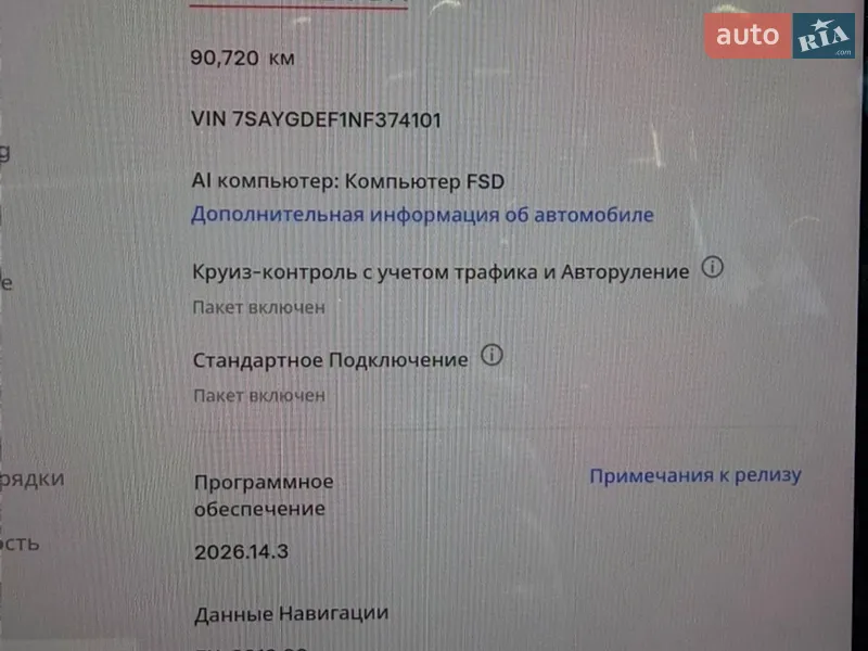 Внедорожник / Кроссовер Tesla Model Y 2022 в Киеве документ