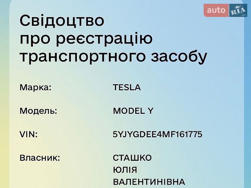 Позашляховик / Кросовер Tesla Model Y 2021 в Києві