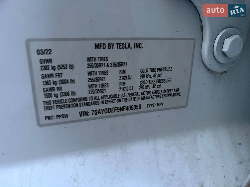 Позашляховик / Кросовер Tesla Model Y 2022 в Луцьку