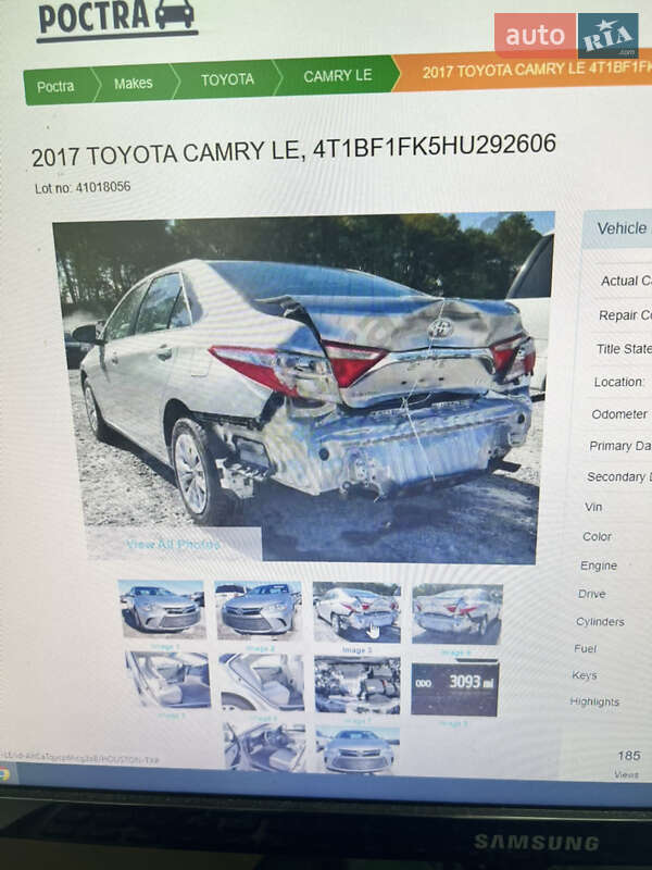 Седан Toyota Camry 2016 в Черкасах