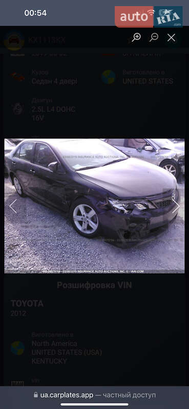 Седан Toyota Camry 2012 в Змиеве фото 16 Седан Toyota Camry 2012 в Змиеве