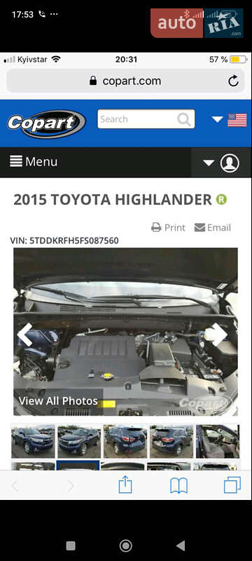 Позашляховик / Кросовер Toyota Highlander 2015 в Переяславі