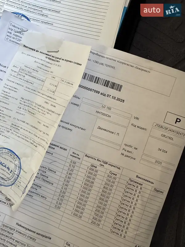 Позашляховик / Кросовер Toyota Land Cruiser Prado 2020 в Одесі документ 4 фото Позашляховик / Кросовер Toyota Land Cruiser Prado 2020 в Одесі документ