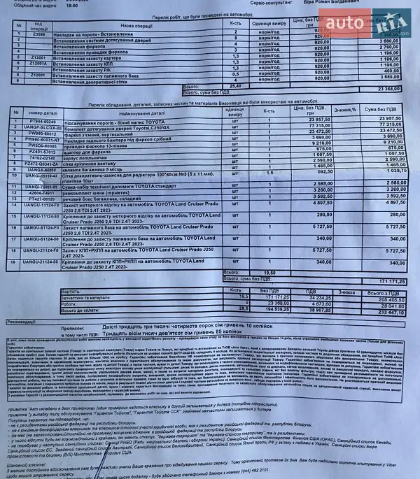 Внедорожник / Кроссовер Toyota Land Cruiser Prado 2025 в Ровно документ 2 фото Внедорожник / Кроссовер Toyota Land Cruiser Prado 2025 в Ровно документ