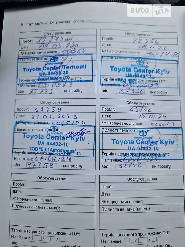 Внедорожник / Кроссовер Toyota RAV4 2021 в Киеве документ