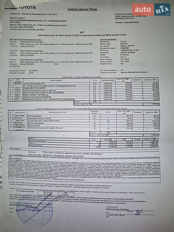 Внедорожник / Кроссовер Toyota RAV4 2017 в Костополе фото 6 Внедорожник / Кроссовер Toyota RAV4 2017 в Костополе