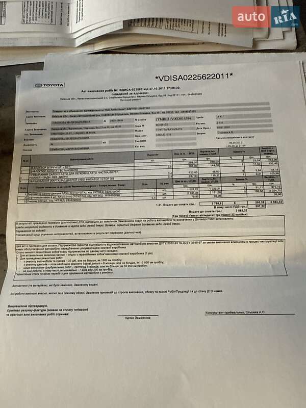 Позашляховик / Кросовер Toyota RAV4 2010 в Києві