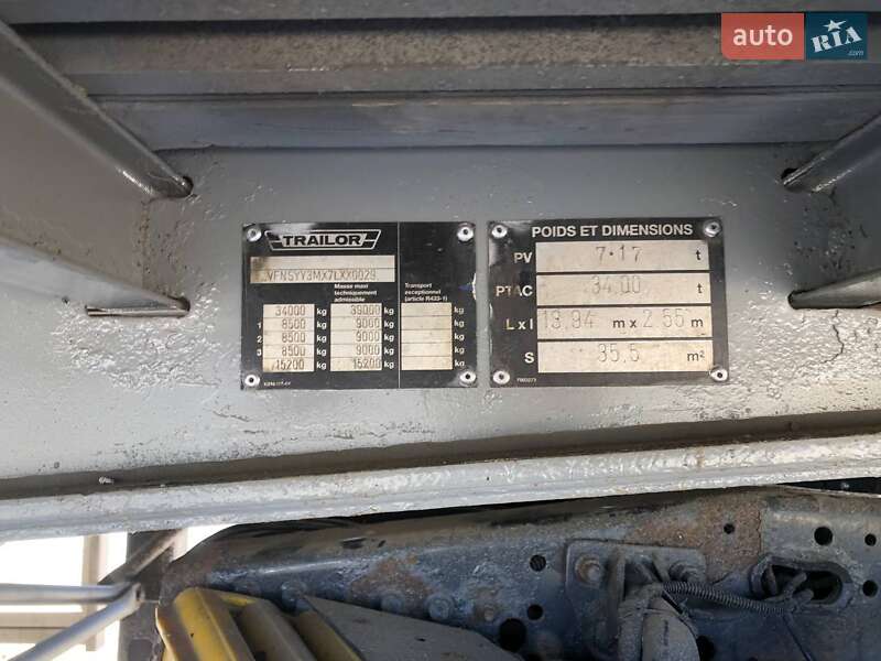 Тентований борт (штора) - напівпричіп Trailor SYY 2007 в Ковелі фото 19 Тентований борт (штора) - напівпричіп Trailor SYY 2007 в Ковелі