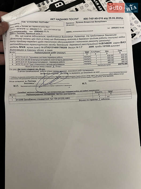 Внедорожник / Кроссовер ВАЗ / Lada 21214 / 4x4 2006 в Полтаве