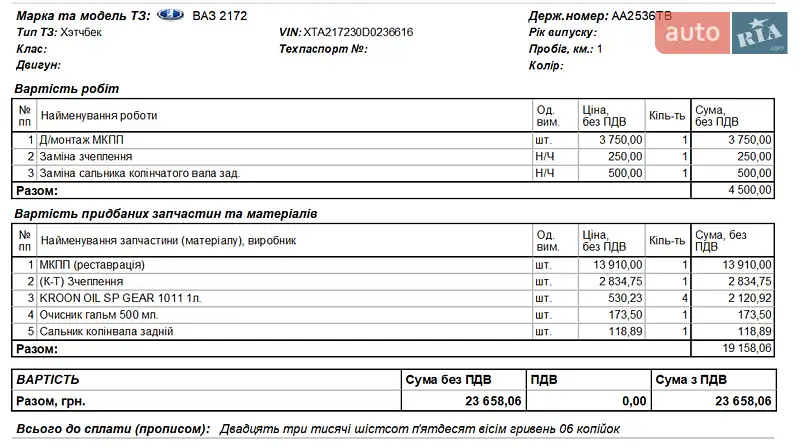 Хэтчбек ВАЗ / Lada 2172 Priora 2013 в Киеве документ