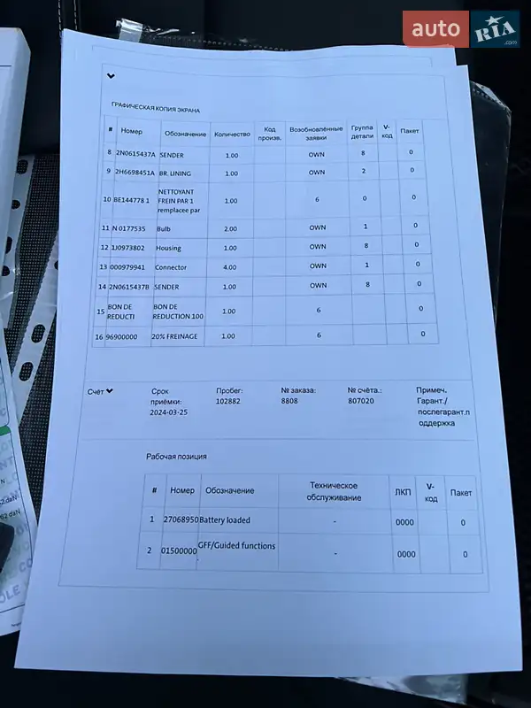 Вантажний фургон Volkswagen Crafter 2022 в Луцьку документ