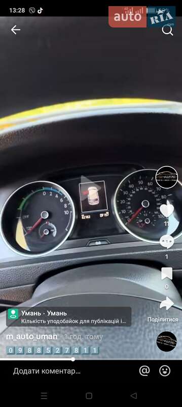 Хетчбек Volkswagen e-Golf 2016 в Умані