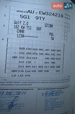 Хэтчбек Volkswagen Golf GTI 2014 в 