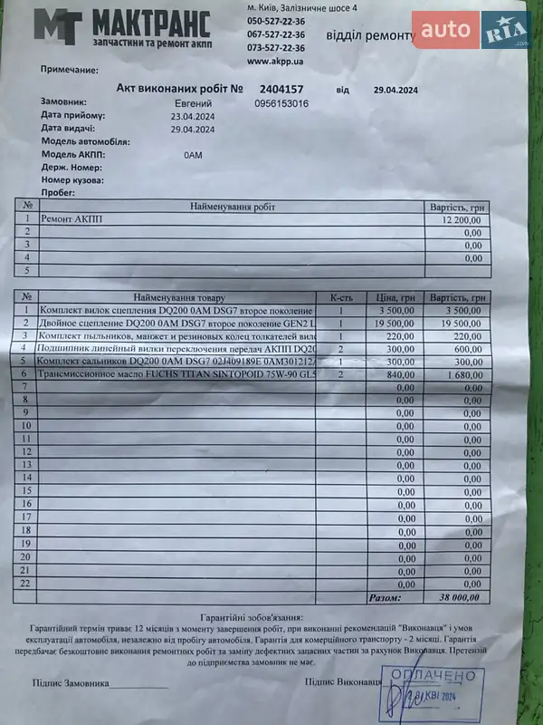 Хетчбек Volkswagen Golf Plus 2011 в Кропивницькому документ