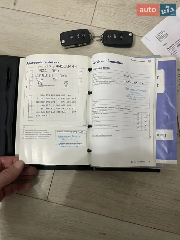 Хэтчбек Volkswagen Golf Plus 2010 в Виноградове документ