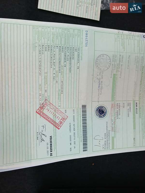 Хетчбек Volkswagen Golf Plus 2011 в Ходореві