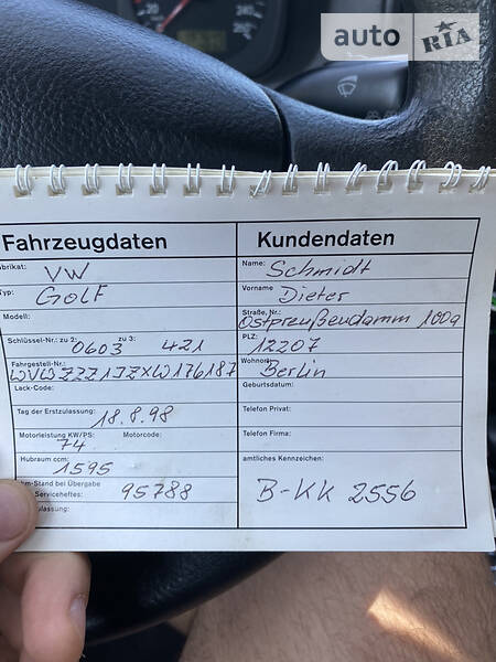Хетчбек Volkswagen Golf 1998 в Вінниці
