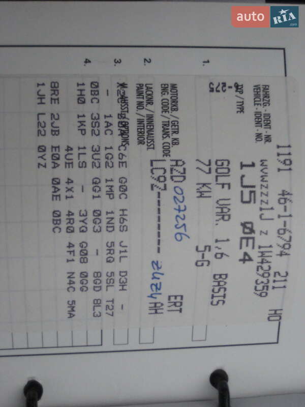 Универсал Volkswagen Golf 2001 в Ивано-Франковске