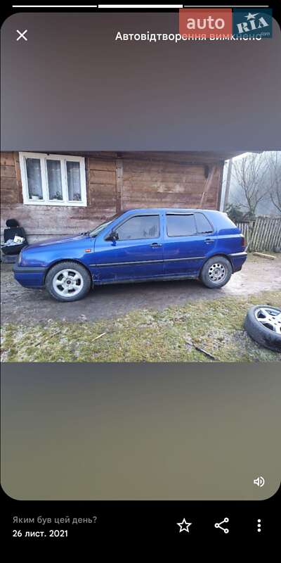 Хэтчбек Volkswagen Golf 1992 в Рахове