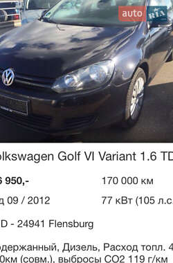 Универсал Volkswagen Golf 2012 в 