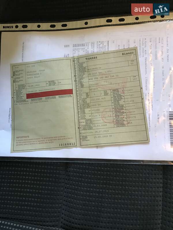 Універсал Volkswagen Golf 2009 в Хусті