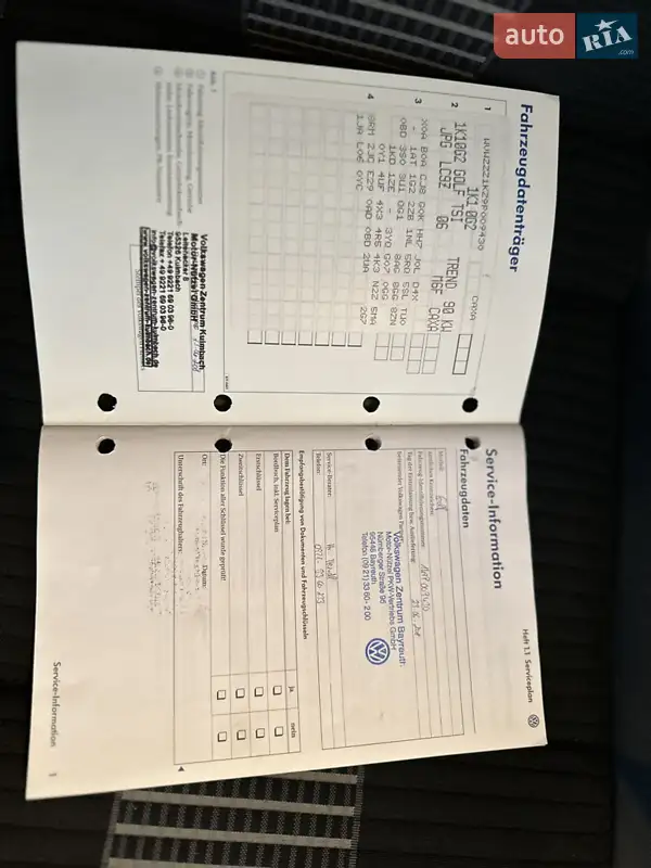 Хетчбек Volkswagen Golf 2009 в Києві документ