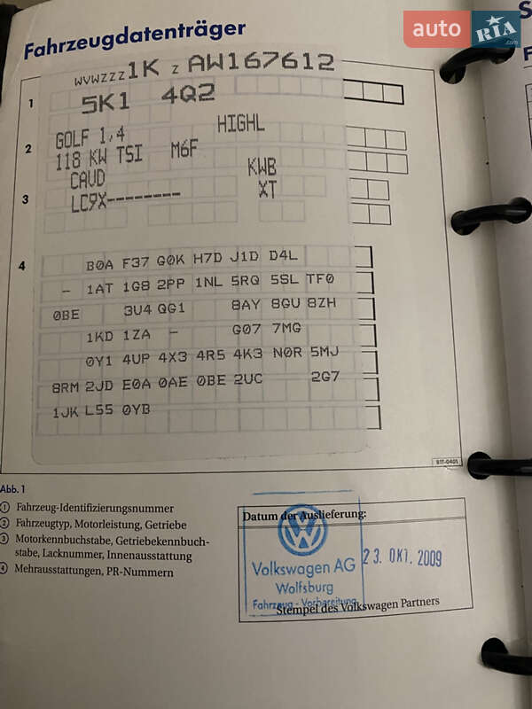 Хэтчбек Volkswagen Golf 2009 в Черновцах