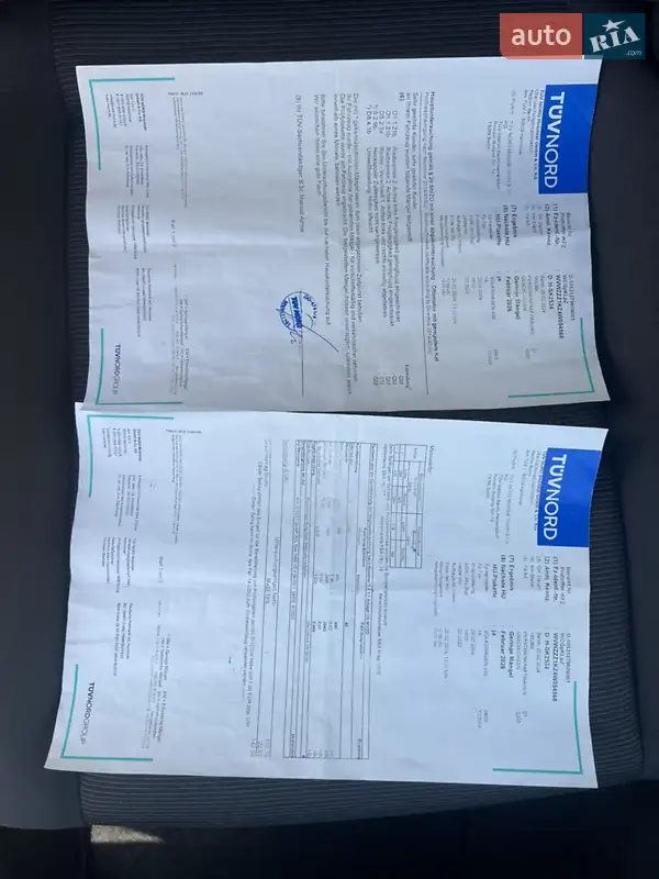 Хэтчбек Volkswagen Golf 2004 в Тернополе документ