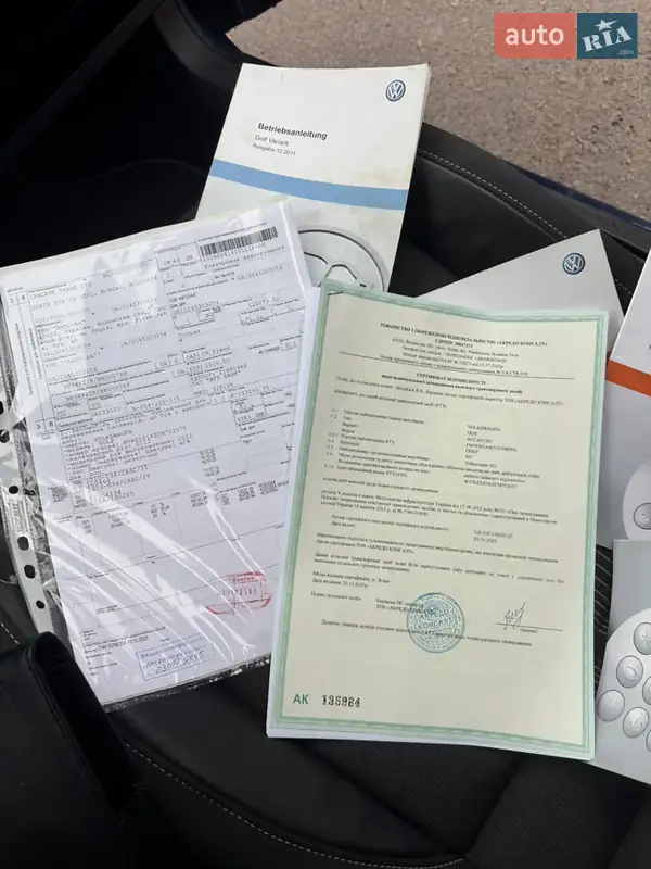 Универсал Volkswagen Golf 2012 в Ровно документ 3 фото Универсал Volkswagen Golf 2012 в Ровно документ