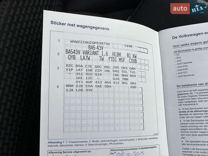 Универсал Volkswagen Golf 2015 в Ровно