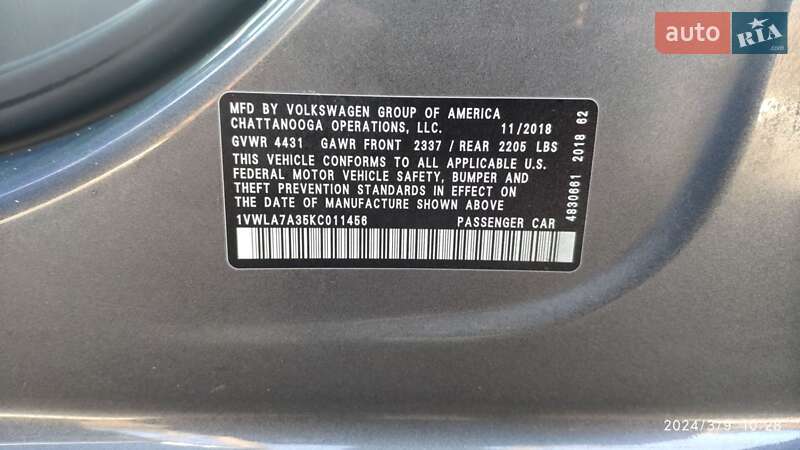 Седан Volkswagen Passat 2018 в Луцке фото 26 Седан Volkswagen Passat 2018 в Луцке