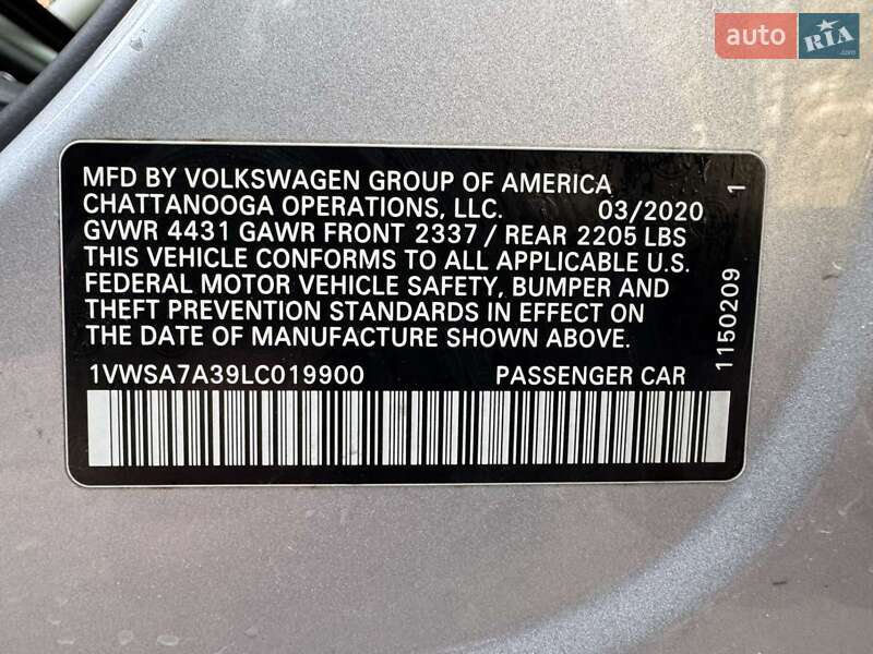 Седан Volkswagen Passat 2020 в Львове фото 12 Седан Volkswagen Passat 2020 в Львове