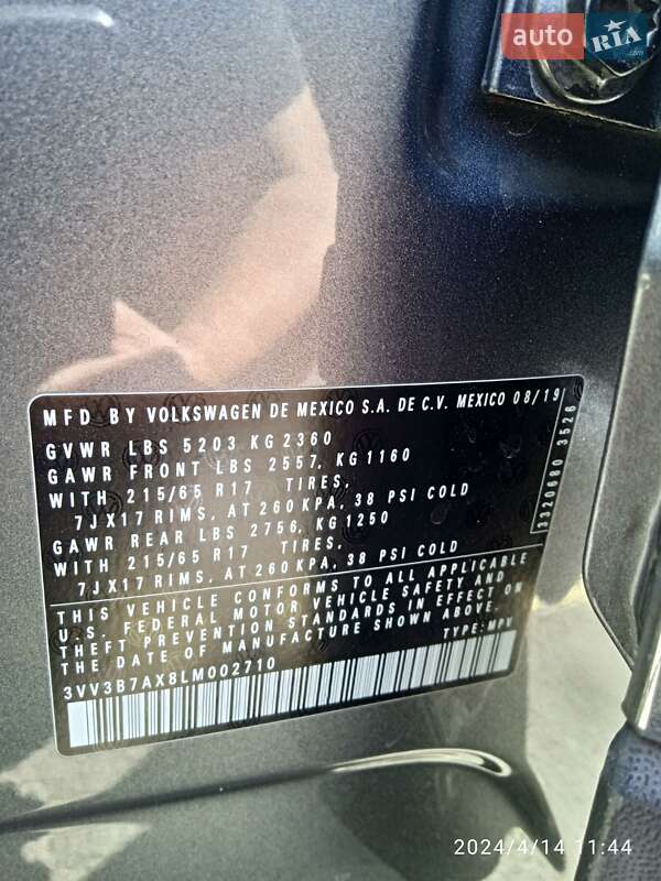 Внедорожник / Кроссовер Volkswagen Tiguan 2019 в Одессе