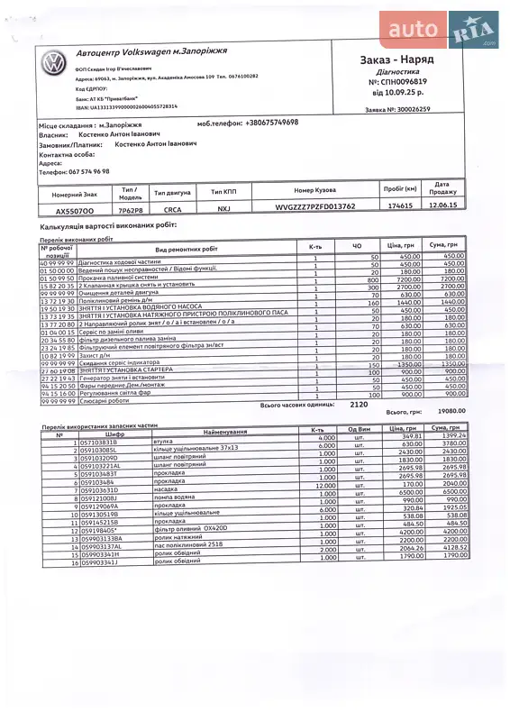 Позашляховик / Кросовер Volkswagen Touareg 2015 в Запоріжжі документ