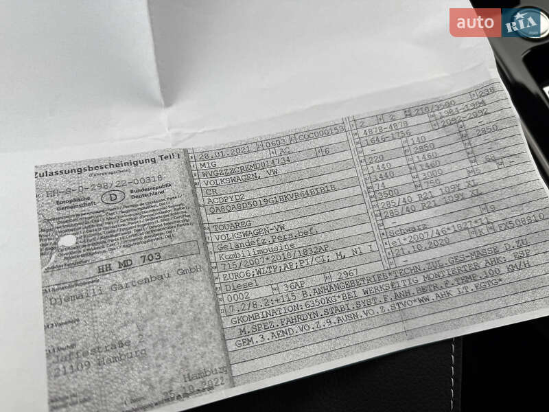 Внедорожник / Кроссовер Volkswagen Touareg 2021 в Ровно