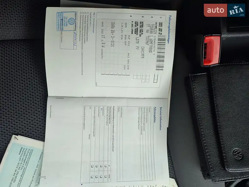 Минивэн Volkswagen Touran 2010 в Ирпене документ