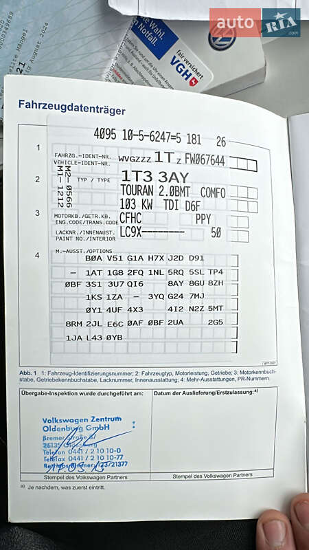 Мінівен Volkswagen Touran 2015 в Луцьку