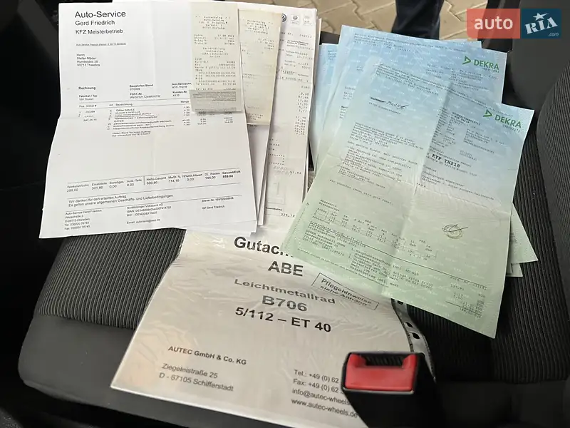 Минивэн Volkswagen Touran 2009 в Виннице документ