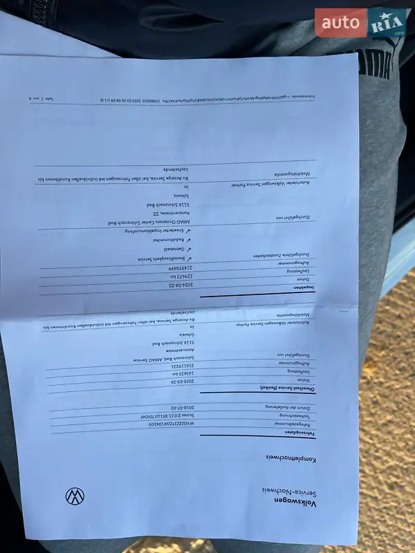 Микровэн Volkswagen Touran 2018 в Ужгороде документ